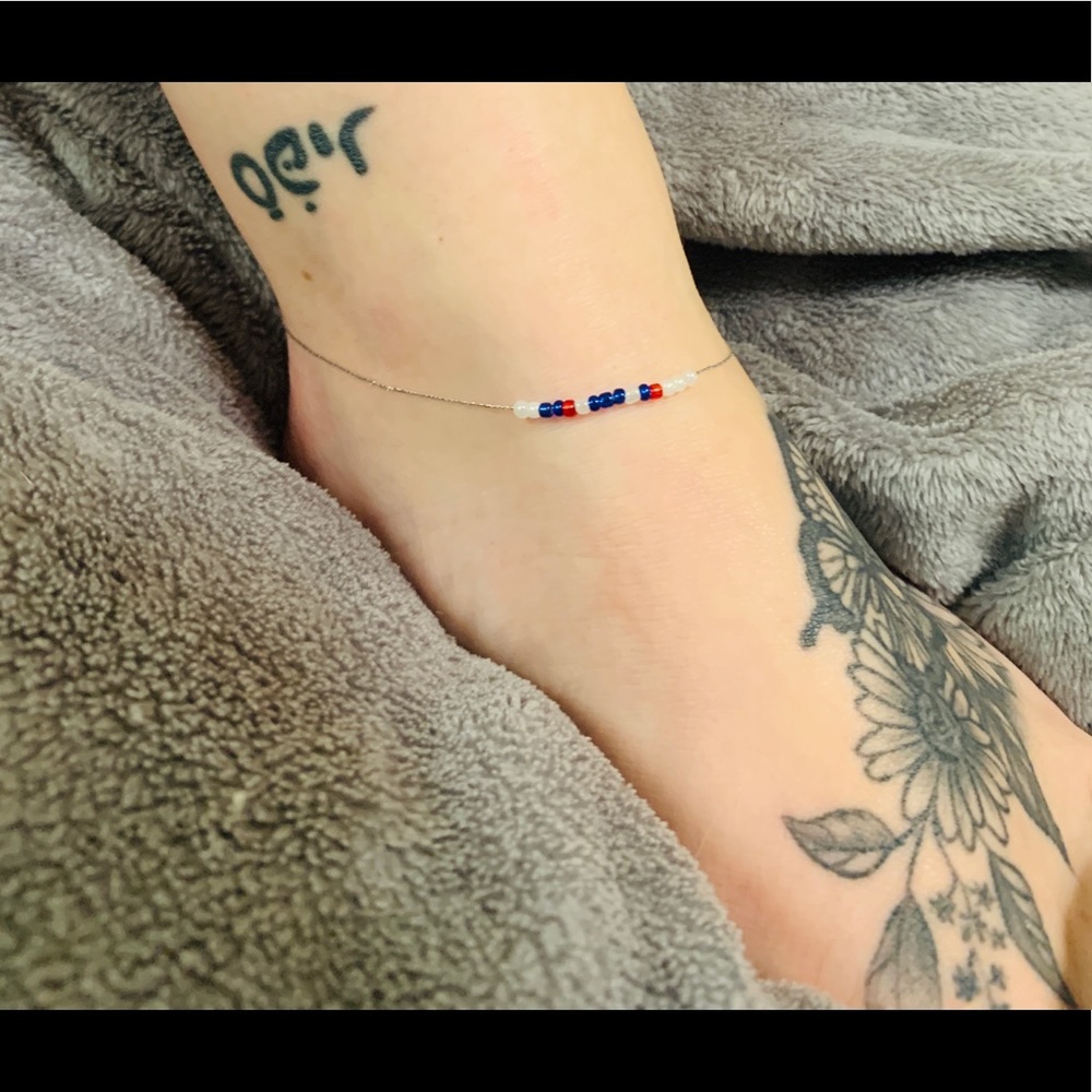 Customizable Morse Code Anklet - Picture 4 of 5